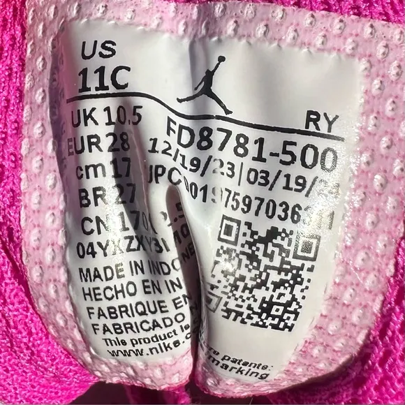 Jordan 1 Mid Fire Pink - Toddler Size 11C (FD8781-500)