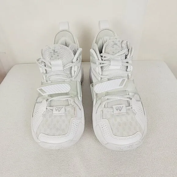 Jordan Why Not Zero.3 white and silver GS Size 7Y womens 9 sneakers