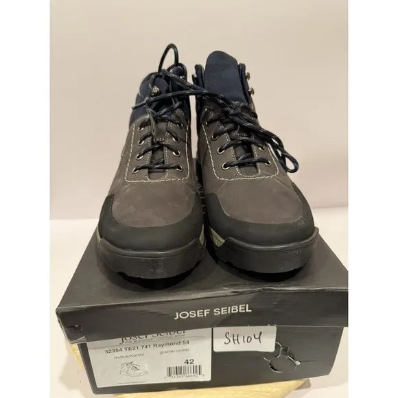 Josef Seibel Waterproof Raymond 54 Boots Granite Gray Mens US 8.5 EU 42 New