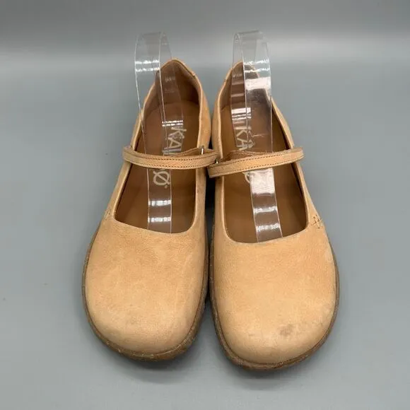 Kalso Earth Dash Loafers Cognac Brown Womens Size 9.5 Shoes Tan Mary Jane Strap