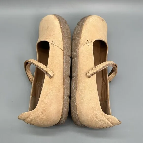 Kalso Earth Dash Loafers Cognac Brown Womens Size 9.5 Shoes Tan Mary Jane Strap