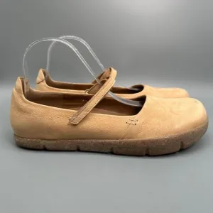 Kalso Earth Dash Loafers Cognac Brown Womens Size 9.5 Shoes Tan Mary Jane Strap