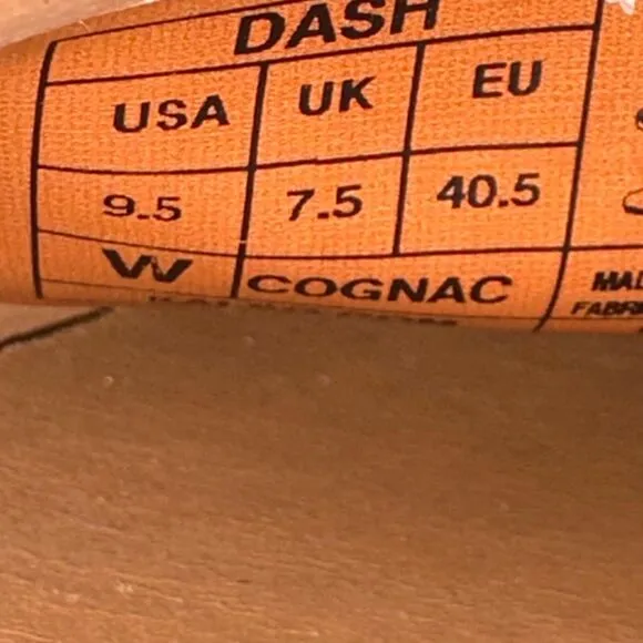 Kalso Earth Dash Loafers Cognac Brown Womens Size 9.5 Shoes Tan Mary Jane Strap