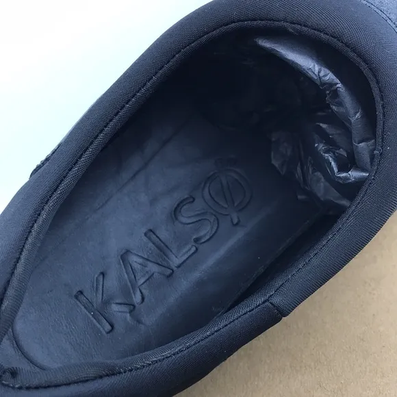 KALSO Mana Black Leather Slip On Earth Shoes NEW In Box