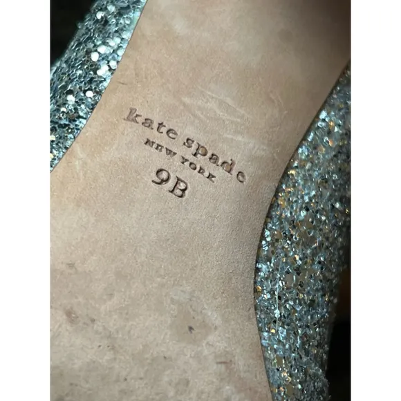 Kate Spade New York Maren Silver Glitter Mary Jane Shoes