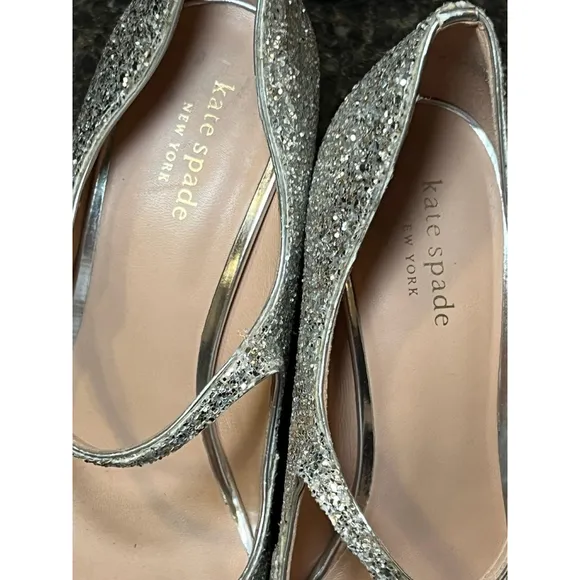 Kate Spade New York Maren Silver Glitter Mary Jane Shoes