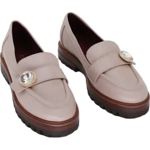 Kate Spade New York Women's Embellished Loafer Milk Tea 5 B
