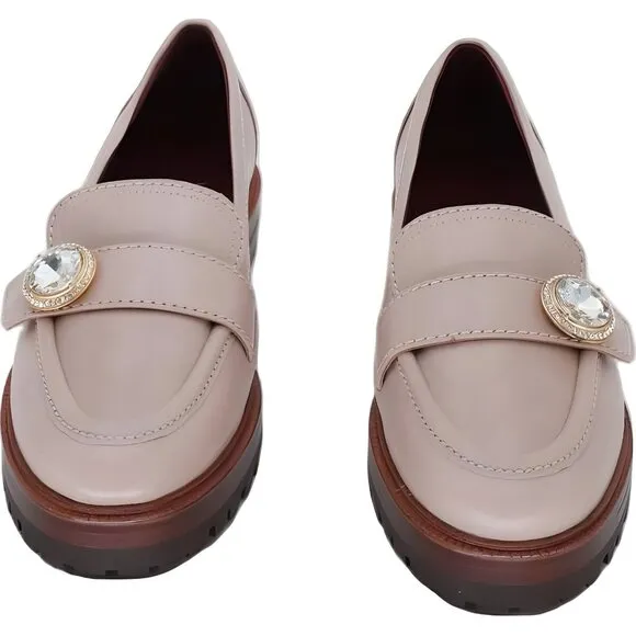 Kate Spade New York Women's Embellished Loafer Milk Tea 5 B