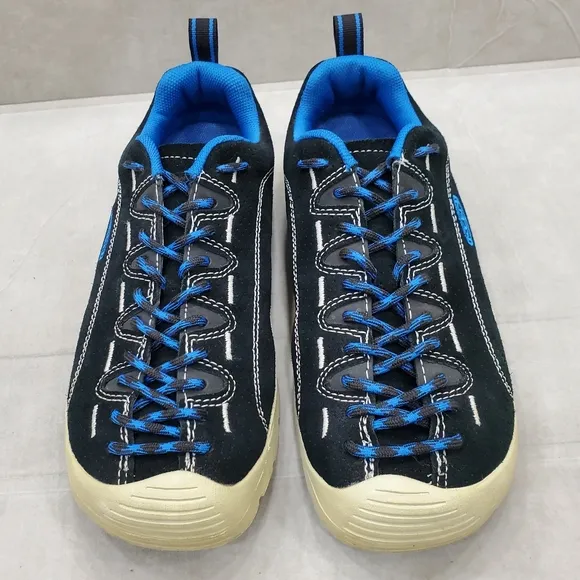 Keen Jasper Hiking shoes men's size 9 black and blue suede lace front baseball
