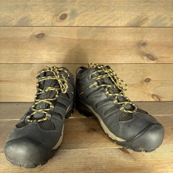 keen lansing mens size 10.5 shoes black steel toe waterproof work boots