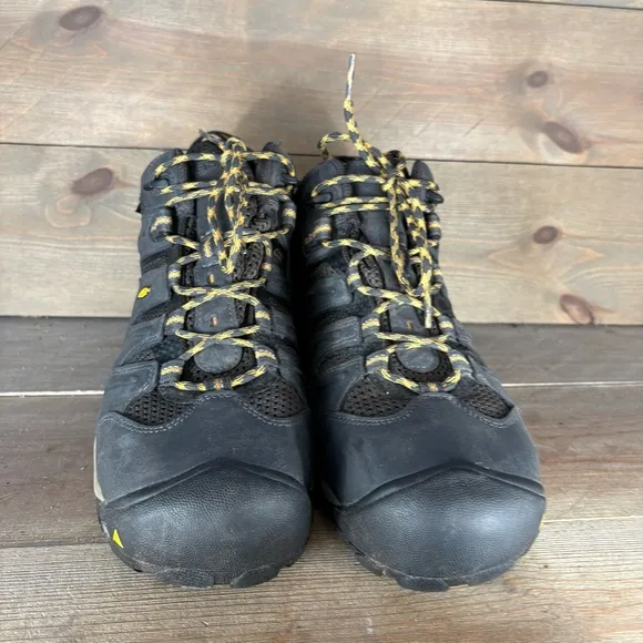 keen lansing mens size 10.5 shoes black steel toe waterproof work boots