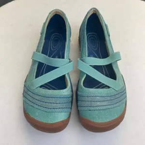 Keen Mary Jane Hiking Shoes Womens Size US6.5/37  Blue Green Walking Boho Hippie