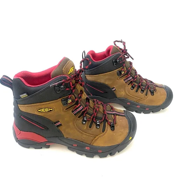 Keen Men's Brown/Ketchup Pittsburgh Steel Toe Work Boot