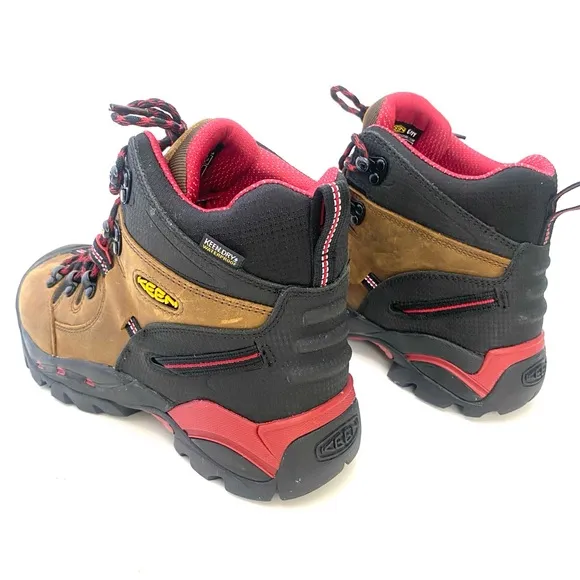 Keen Men's Brown/Ketchup Pittsburgh Steel Toe Work Boot