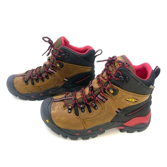 Keen Men's Brown/Ketchup Pittsburgh Steel Toe Work Boot