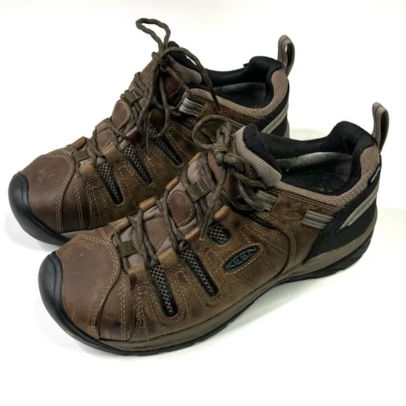 Keen | Men's Flint II Steel Toe Brown Utility Hiking Shoes 10EE
