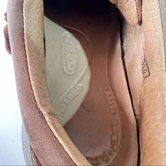 Keen Presido Brown Leather Lace Up Hiking Climbing Shoes