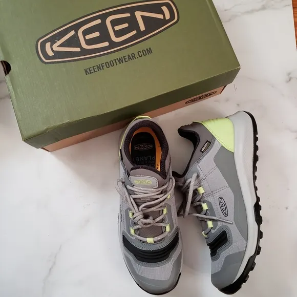 KEEN Tempo Flex Waterproof Low Hiking Shoes Grey Size 7.5