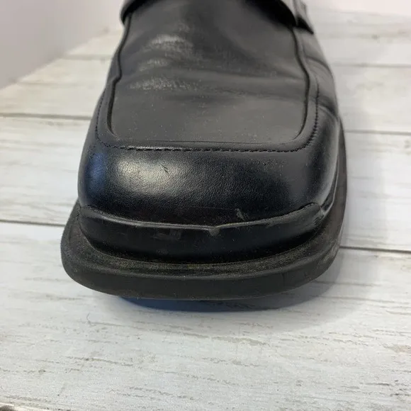 Kenneth Cole NY‎ Black Leather Buckle Loafers Dress Shoes Men's 9.5 Chunky Y2K