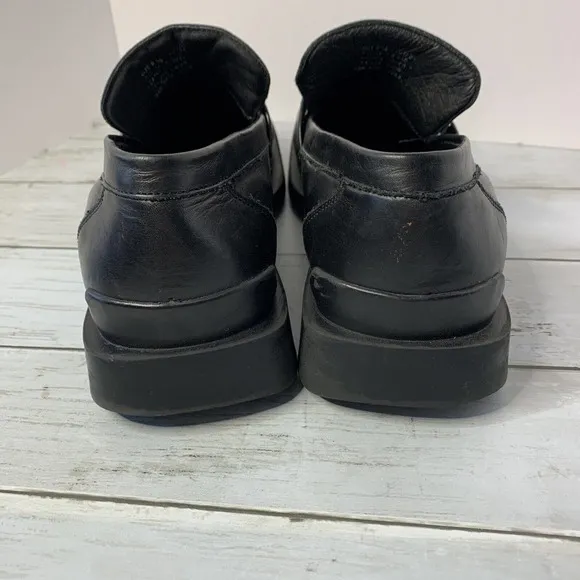 Kenneth Cole NY‎ Black Leather Buckle Loafers Dress Shoes Men's 9.5 Chunky Y2K