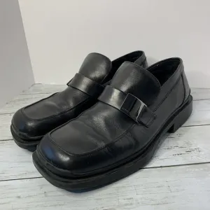 Kenneth Cole NY‎ Black Leather Buckle Loafers Dress Shoes Men's 9.5 Chunky Y2K
