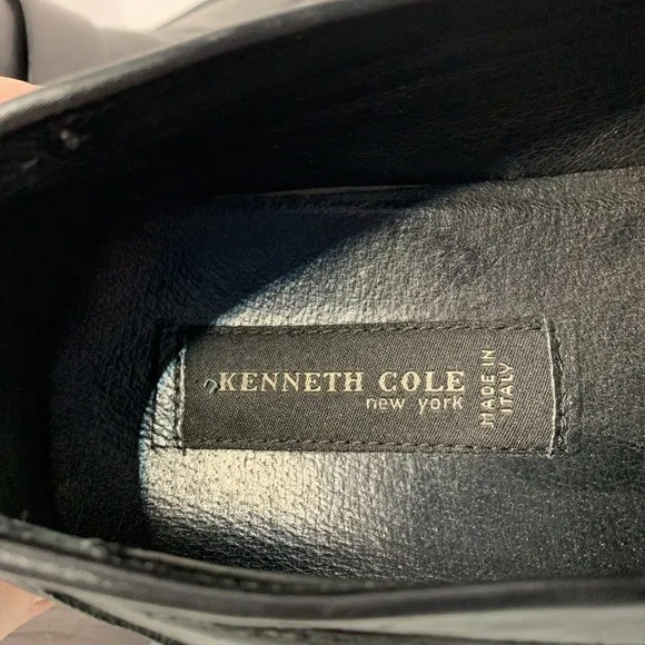 Kenneth Cole NY‎ Black Leather Buckle Loafers Dress Shoes Men's 9.5 Chunky Y2K