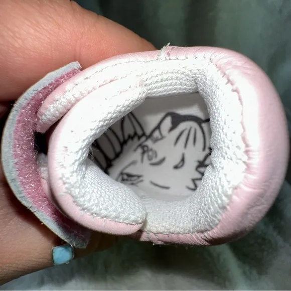 Kenzo Baby Girl's Pink Tiger Embroidered Logo Leather Slippers Shoes 2 C Infant