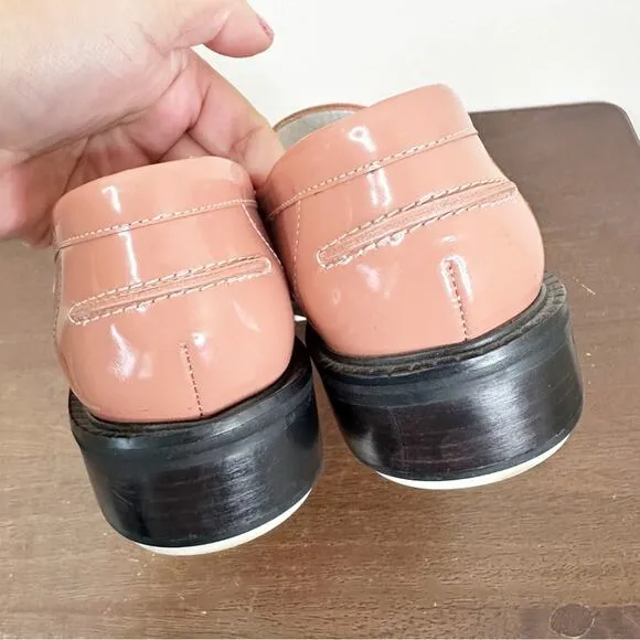 Kenzo Georgia Patent Leather Tassel Loafers in Rose Womens 36- US 5 Shoes