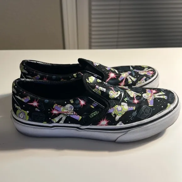 Kid's Disney Pixar Toy Story ANDY Slip-On Vans Shoes Size 4.5 GUC #CL-34