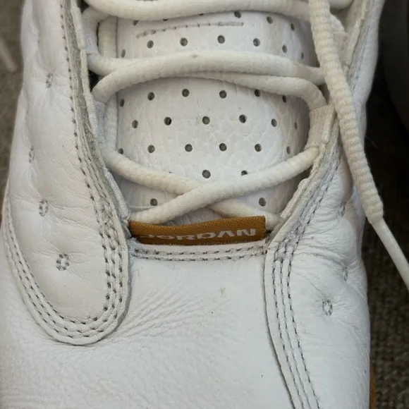Kids White and Gold Jordan Shoes