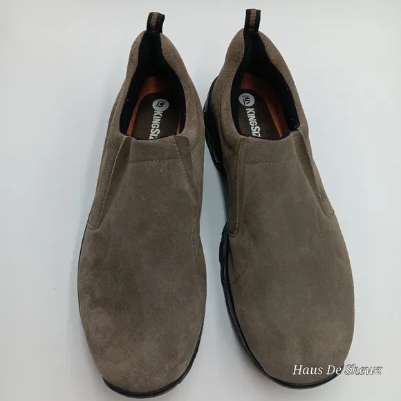 KINGSIZE SUEDE SLIP-ON SHOES SIZE 15