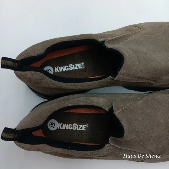 KINGSIZE SUEDE SLIP-ON SHOES SIZE 15