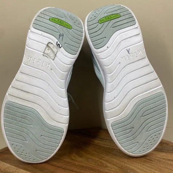 Kizik Athens Womens Teal Blue Sea Foam Size 8 Athletic Slip On Shoes