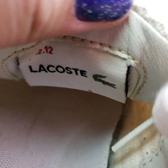 Lacoste Classic Womens Size 7.5 White Casual Low Sneaker Shoes