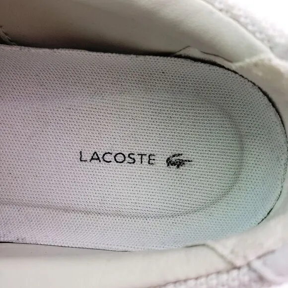 Lacoste Classic Womens Size 7.5 White Casual Low Sneaker Shoes