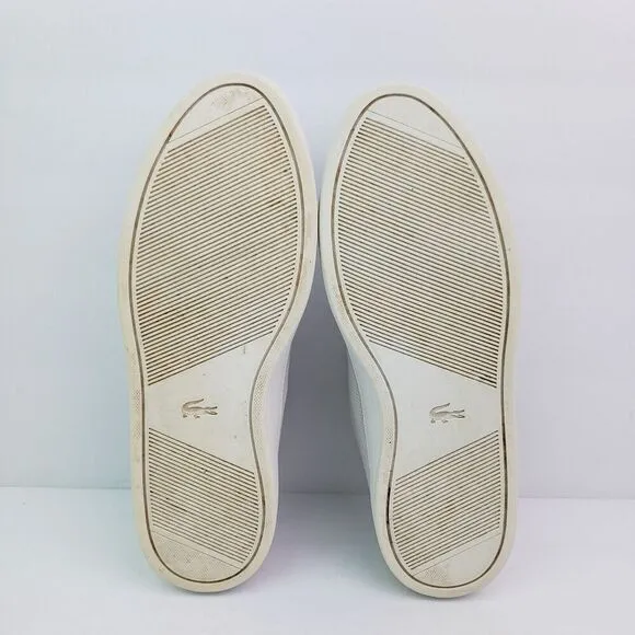 Lacoste Classic Womens Size 7.5 White Casual Low Sneaker Shoes