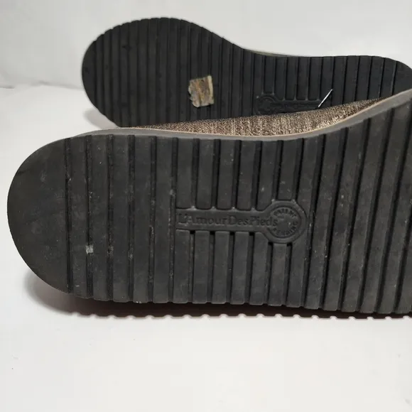 L'AMOUR des PIEDS Ximena Lace-up Loafers Shoes metallic Women Size Sz 7.5