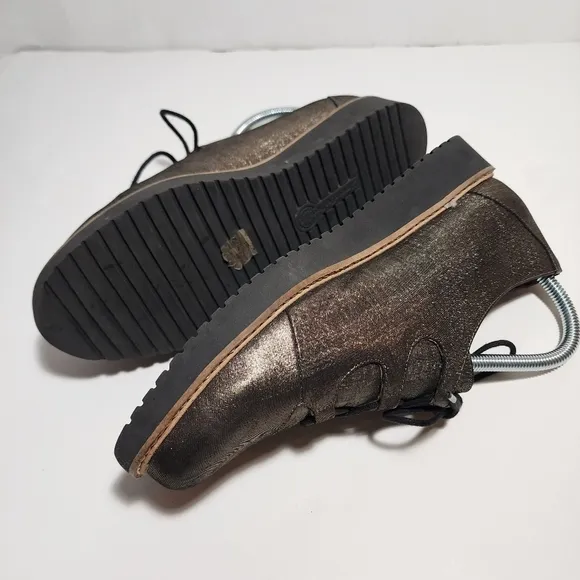 L'AMOUR des PIEDS Ximena Lace-up Loafers Shoes metallic Women Size Sz 7.5