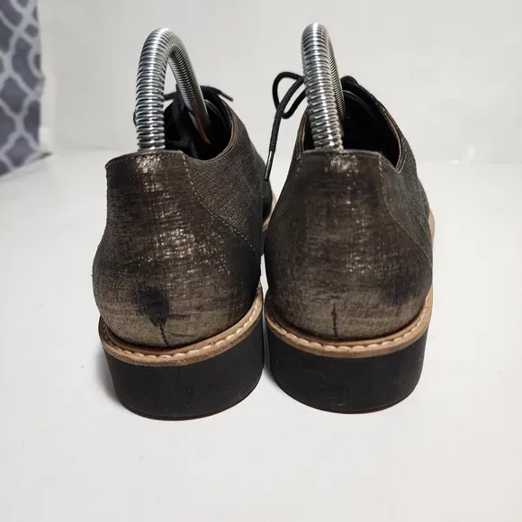 L'AMOUR des PIEDS Ximena Lace-up Loafers Shoes metallic Women Size Sz 7.5