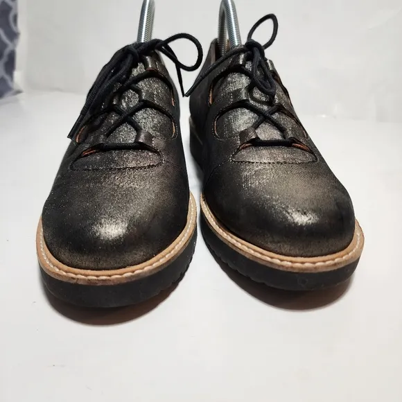L'AMOUR des PIEDS Ximena Lace-up Loafers Shoes metallic Women Size Sz 7.5