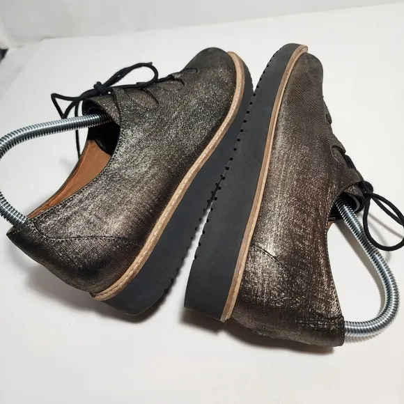 L'AMOUR des PIEDS Ximena Lace-up Loafers Shoes metallic Women Size Sz 7.5