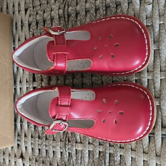 L’Amour Red T-Strap Buckle Dress Shoes Size 11