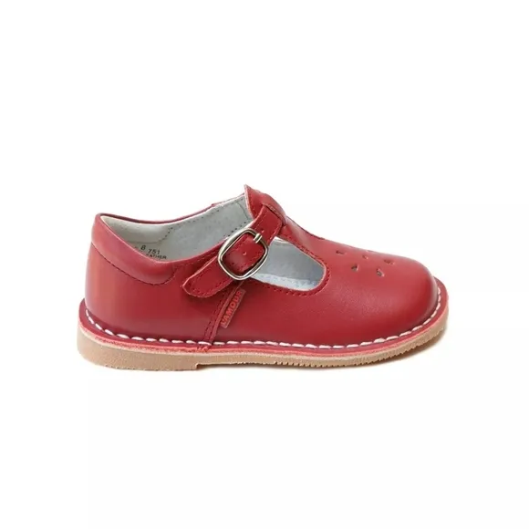 L’Amour Red T-Strap Buckle Dress Shoes Size 11