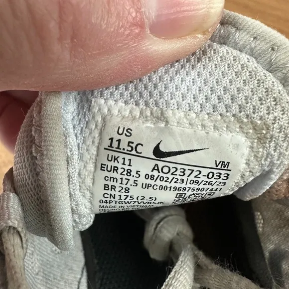 Little Kids Nike Air Max 270 Gray Athletic Casual Sneakers Shoes Size 11.5 C