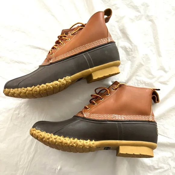 L.L. Bean duck boots bean boots tan waterproof leather SZ 8 M NWOT Brand New