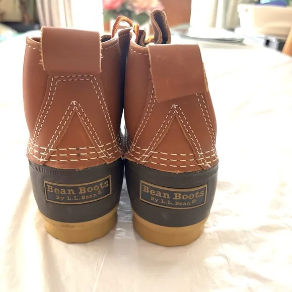 L.L. Bean duck boots bean boots tan waterproof leather SZ 8 M NWOT Brand New