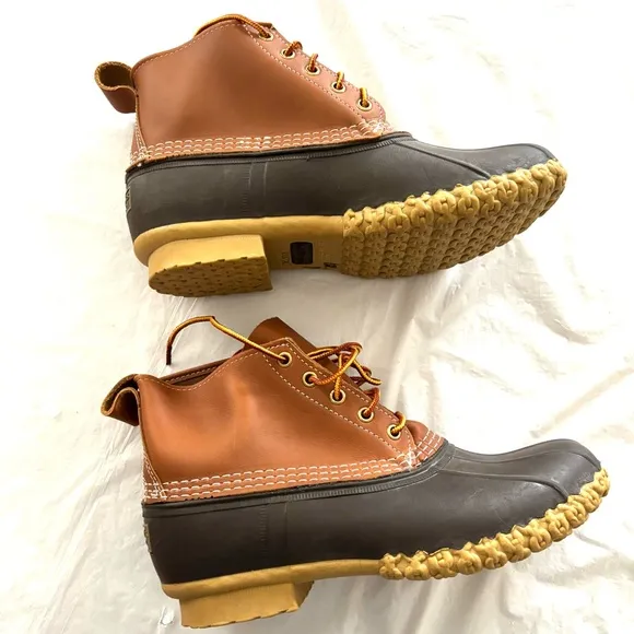 L.L. Bean duck boots bean boots tan waterproof leather SZ 8 M NWOT Brand New