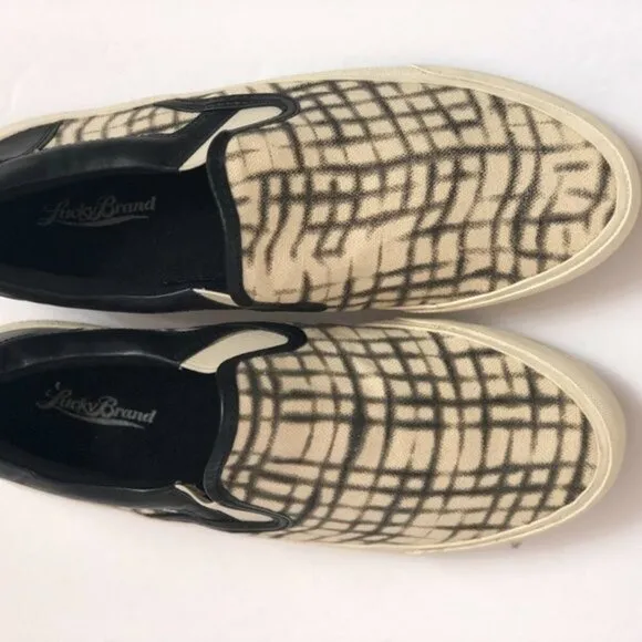 Lucky Brand Shoes 8.5M Sneakers Black/crm Slip On