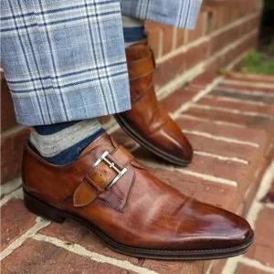 Magnanni Marco Monk Strap Leather Dress Shoe