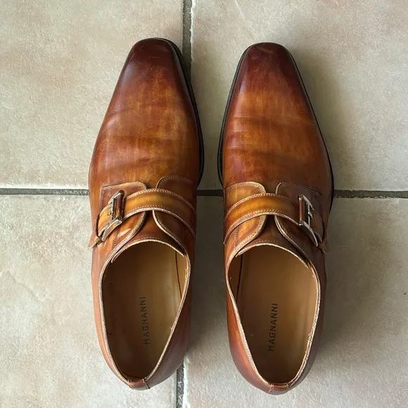 Magnanni Marco Monk Strap Leather Dress Shoe
